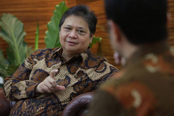Coordinating Economic Minister Airlangga Hartarto speaks in Jakarta, as seen in this file photo dated Feb. 24, 2020. (JP/Wendra Ajistyatama)