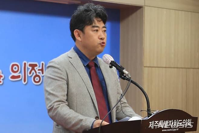 [제주=뉴시스] 양영전 기자 = 제주시을 국회의원 보궐선거 국민의힘 부상일 후보. 2022.04.29. 0jeoni@newsis.com