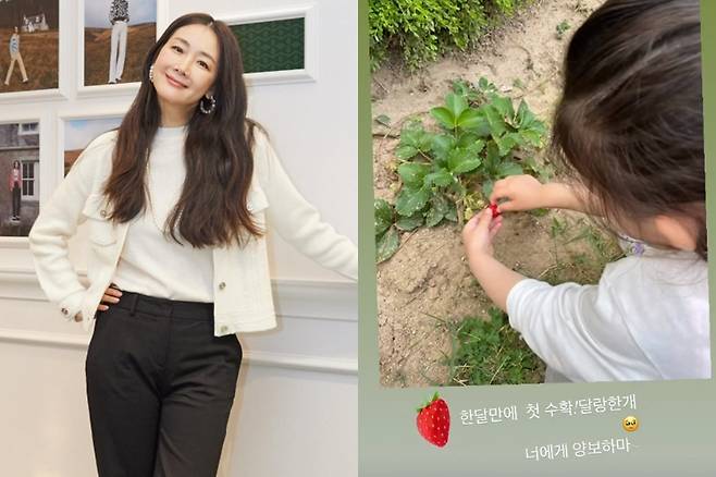 ▲ 최지우(왼쪽)와 딸. 출처| 최지우 인스타그램