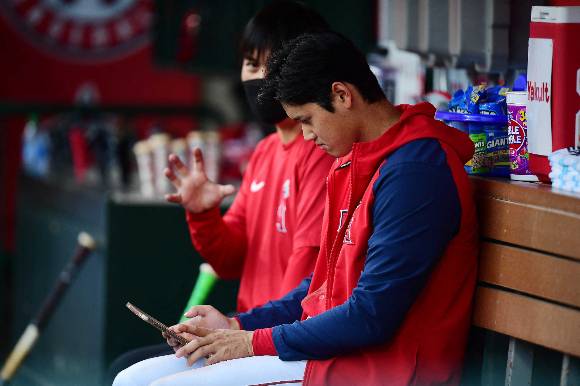 오타니 쇼헤이가 28일 경기 선발에서 제외됐다. / 사진=로이터