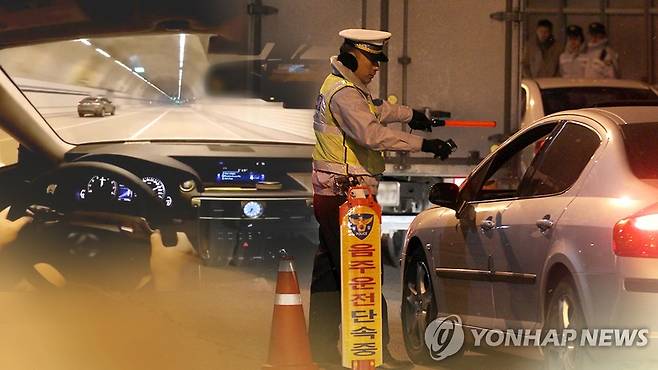 음주운전 단속(CG) [연합뉴스TV 제공]