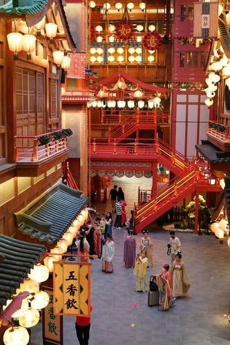 A Tang style city life neighborhood, which was derived from a historical TV drama, The Longest Day in Chang'an.