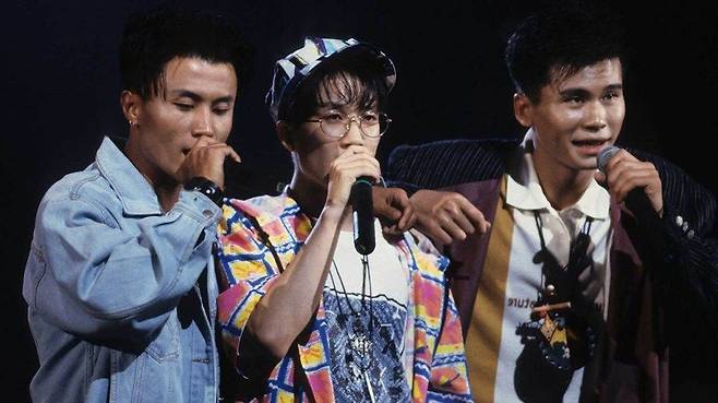 Seo Taiji and Boys members (from left) Lee Juno, Seo Taiji and Yang Hyun-seok. (SeoTaiji Company)