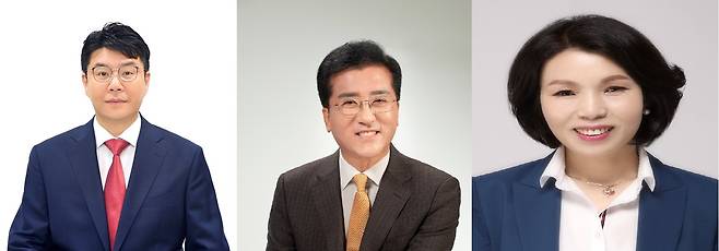 (왼쪽부터)정명국 대전시의원, 조원휘 대전시의원, 이금선 대전시의원 당선인© 뉴스1