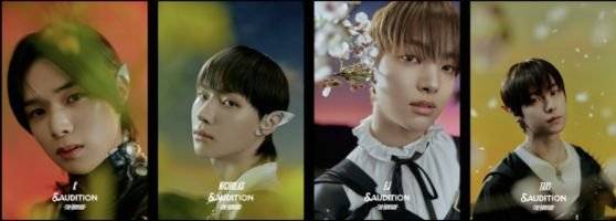 우린 이미 데뷔 확정. 왼쪽부터 케이, 니콜라스, 의주, 타키. ['앤오디션: 더 하울링' 홈페이지]