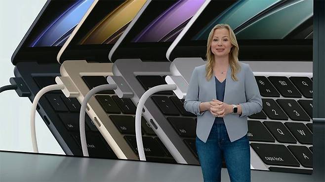 M2 기반 맥북 에어는 새로운 디자인에 맥세이프까지 적용된다. 출처=애플