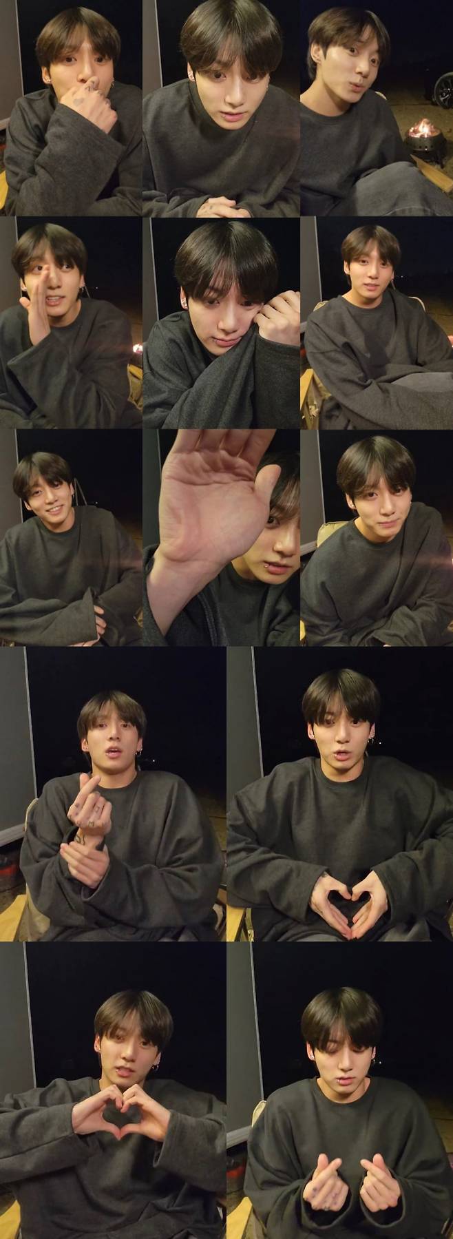 "정국은 사랑입니다♡" 방탄소년단 정국 캠핑장 브이라이브 全세계 일간·주간·월간 1위