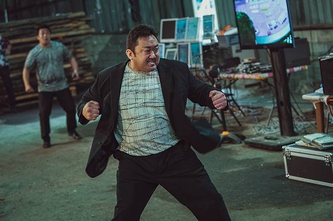 ▲ \'범죄도시2\' 스틸. 마석구 역 마동석. 제공|에이비오엔터테인먼트