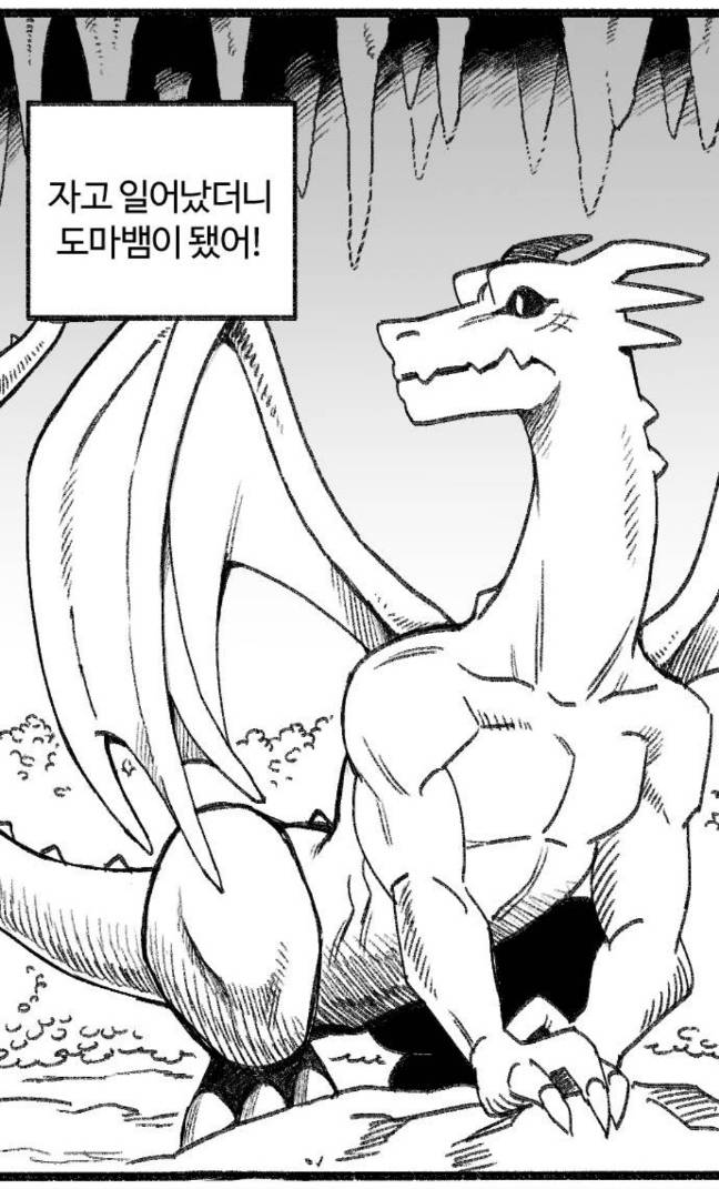 평범한 여고생이 자고 일어났더니 판타지세계의 드래곤과 영혼이 바뀌어 있었다는 설정의 웹툰 '여고생 드래곤'. /사진=네이버웹툰