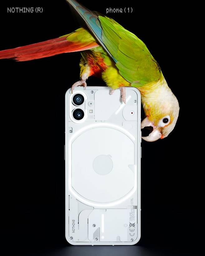 낫싱 첫 스마트폰 '폰원' 후면 디자인.ⓒ낫싱