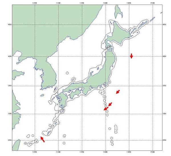 러시아 군함 5척이 15~19일 최근 닷새 동안 홋카이도에서 오키나와까지 일본 열도의 태평양 쪽 지역을 반 바퀴 휘감아 돌았다. 일본 자위대 제공
