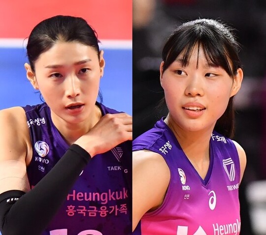 김연경(왼쪽)·정윤주. ⓒKOVO