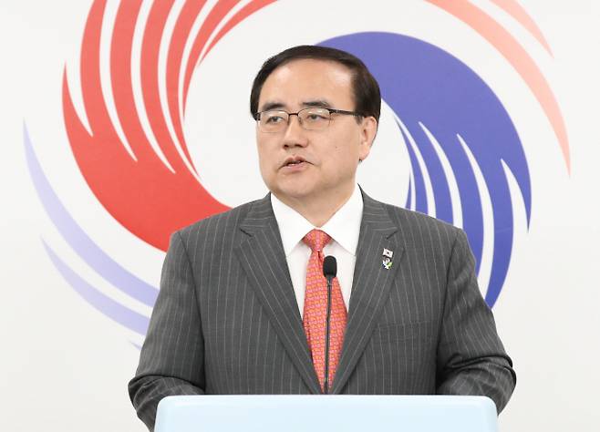 윤석열 대통령이 오는 29~30일 한국 대통령 중 최초로 스페인 마드리드에서 열리는 나토(NATO 북대서양조약기구)정상회의에 참석한다. 사진은 김성한 국가안보실장이 22일 서울 용산 대통령실 청사에서 윤 대통령 나토 정상회의 순방 관련 브리핑을 하는 모습. /사진=뉴시스