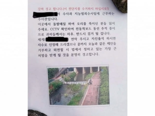 서울 도봉구 방학천에 살던 오리에게 돌을 던져 죽음에 이르게 한 10대 학생들이 검거됐다. /사진=온라인 커뮤니티