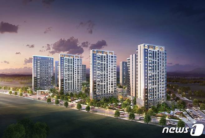 부산 강서구 에코델타시티에 조성될 'e편한세상 에코델타 센터포인트 조감도. © 뉴스1
