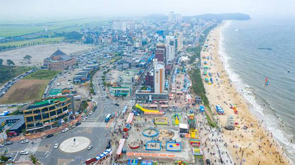 하늘에서 본 축제장·대천해수욕장 전경. [사진 출처 = 게티이미지뱅크]
