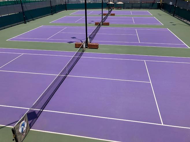 경기 하남 TS스포츠 테니스장. 테니스 수요가 급증하며 이같이 차별화된 테니스 코트도 늘어나고 있다./사진=최경민 기자