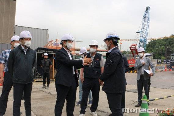 이동환 고양시장 당선인 24일 고양성사 혁신지구 현장점검. 사진제공=민선8기 고양시장직 인수위원회