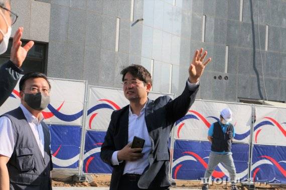 이동환 고양시장 당선인 24일 고양능곡 재정비촉진지구 1구역 현장점검. 사진제공=민선8기 고양시장직 인수위원회