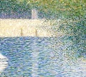 조르주 쇠라, 그랑드자트 섬의 일요일 오후(일부 확대), 1886, 308 x 207 cm