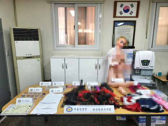 서울경찰청 생활질서과가 25일 서울 강남구 신사동의 한 집단 성행위 클럽 단속 현장에서 압수한 증거물을 공개했다. 2022.6.25 서울경찰청 제공