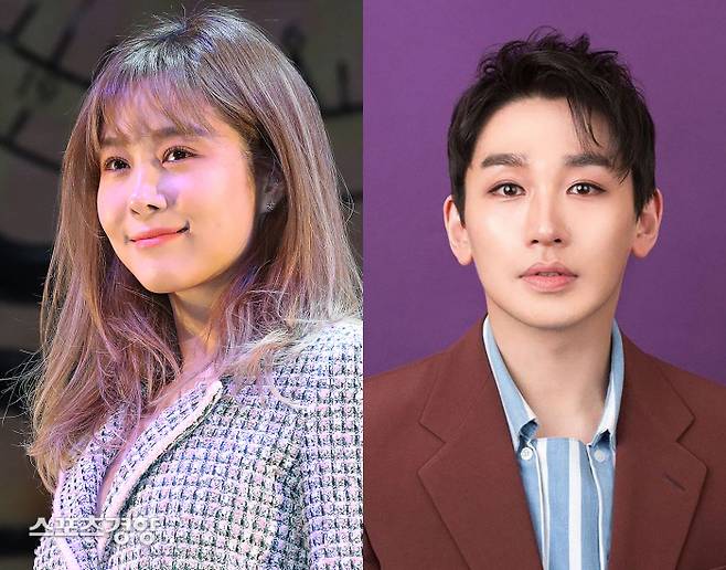 뮤지컬 배우 옥주현(왼쪽)과 김호영. 사진|경향DB