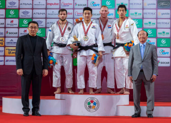 2022 국제유도연맹(IJF) 2022 울란바토르 그랜드슬램에서 금메달을 차지한 이준환(용인대). 사진｜IJF 홈페이지 캡쳐