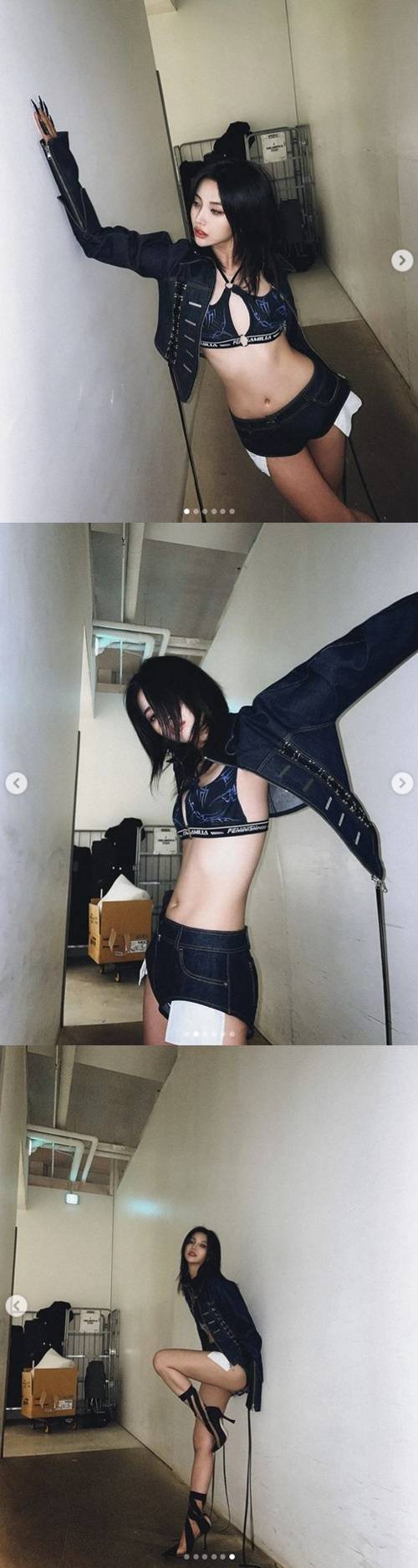 (여자)아이들 전소연이 도발적인 매력을 과시했다. 사진=전소연 인스타그램