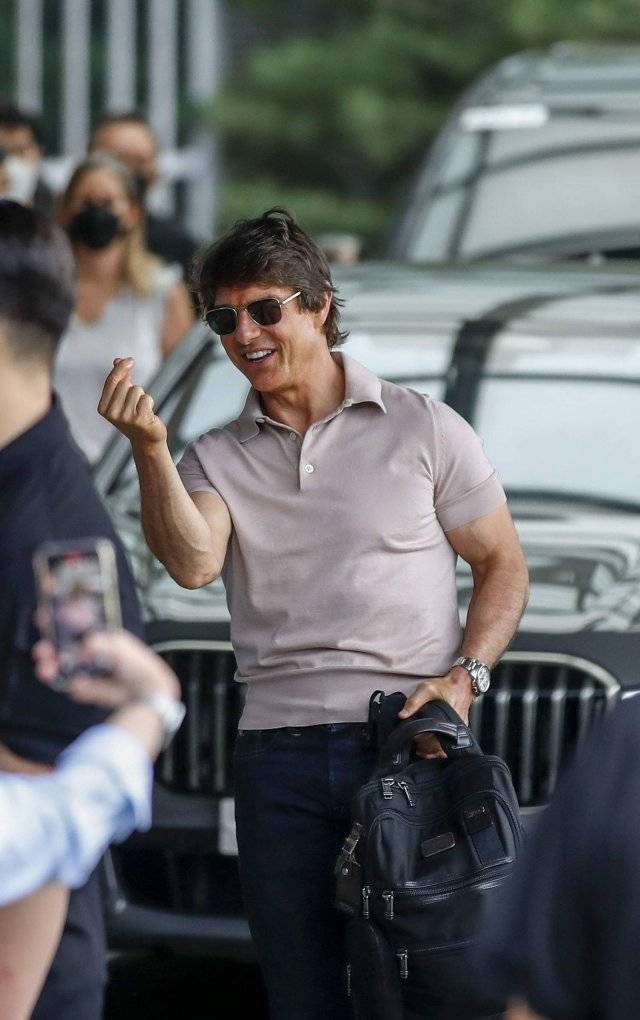 영화 ‘탑건: 매버릭’ 국내 개봉에 앞서 10번째로 한국을 찾은 할리우드 스타 톰 크루즈(60). 뉴시스