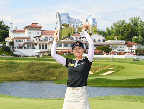 2022년 미국여자프로골프(LPGA) 투어 메이저 대회 KPMG 위민스 PGA챔피언십 우승을 차지한 전인지 프로. 사진제공=Montana Pritchard_PGA of America