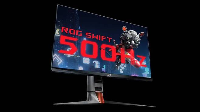 애이수스의 'ROG 스위프트 500Hz'은 세계 최초로 500Hz 초고주사율을 지원하는 모니터다. 출처=에이수스