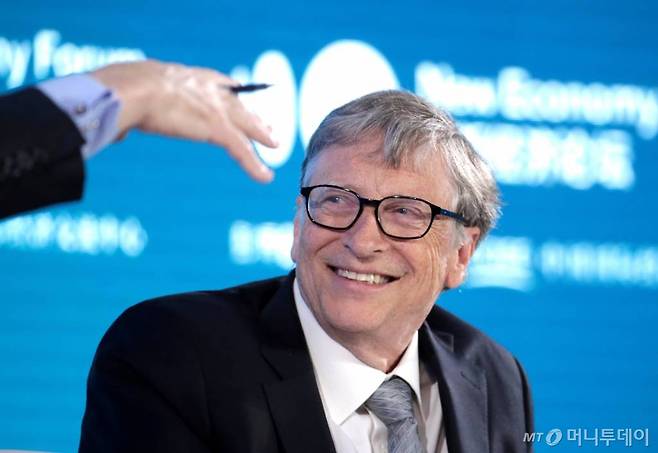 Bill Gates, Co-Chair of Bill & Melinda Gates Foundation, attends a conversation at the 2019 New Economy Forum in Beijing, China November 21, 2019. REUTERS