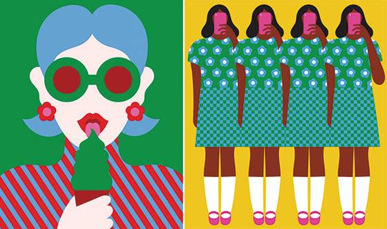 “Summer Girl” for LOTTE, 2021, Illustration on young people and technology for
Italian newspaper La Repubblica, 201