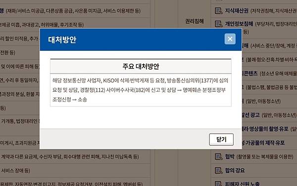 주요 대처 방안.(출처=온라인피해365센터)
