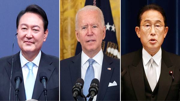 한미일 정상, 스페인 마드리드에서 정상회담 [사진제공 : 연합뉴스]