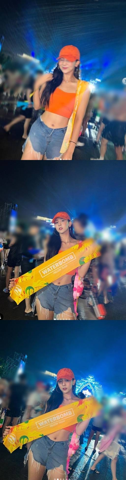 목나경 치어리더가 워터밤 인증샷을 공개했다. 사진=목나경 SNS