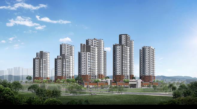 ‘천안 부성지구 한라비발디 ’ 투시도. [한라]