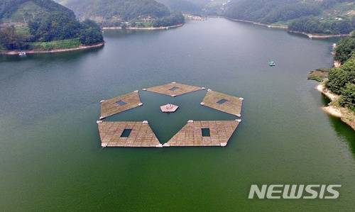 [청주=뉴시스] 충주호 인공수초섬. (사진=뉴시스 DB) photo@newsis.com