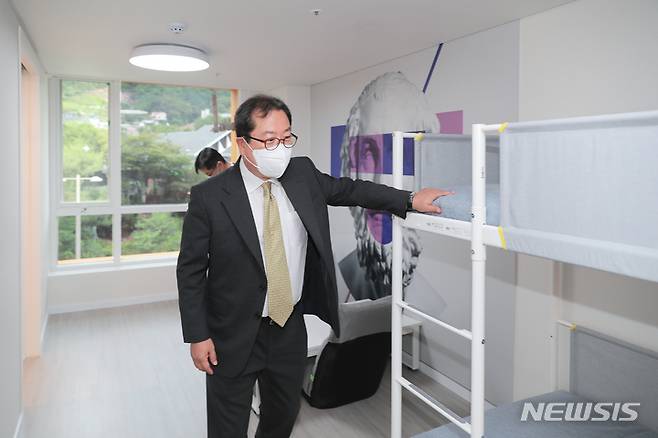 정약용 펀그라운드를 점검하고 있는 조광한 남양주시장 모습. (사진= 남양주 제공)