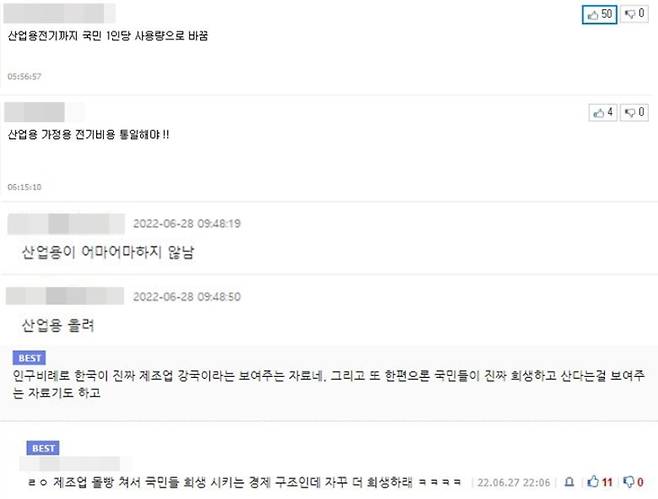 온라인 커뮤니티 캡처