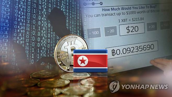 북한, 가상화폐 해킹(CG) [연합뉴스TV 제공]