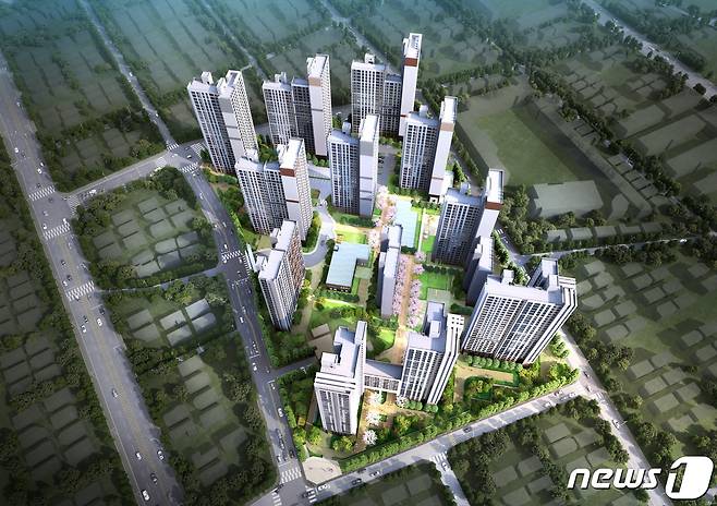 익산시 평화지구 LH아파트 조감도.(익산시 제공)2022.6.30./© 뉴스1