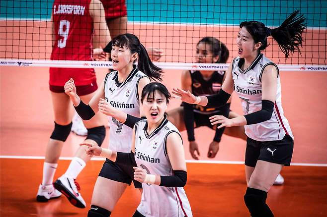 2022 발리볼네이션스리그(VNL) 9연패를 당한 한국 여자 배구대표팀. (FIVB 홈페이지) © 뉴스1