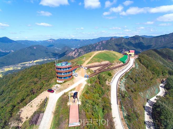 문경단산모노레일 문경단산활공장 전경