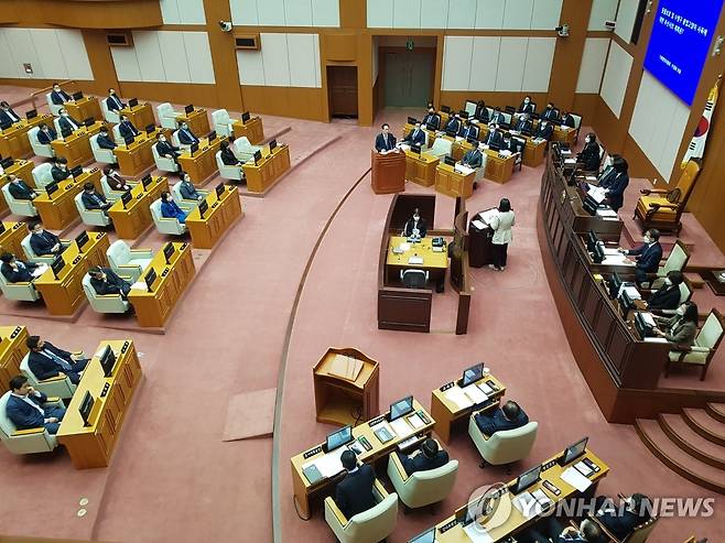 부산시의회 본회의장 [연합뉴스 자료 사진]