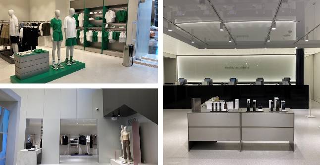 무신사 스탠다드 강남 내부 모습. 강남점에서만 한정 판매하는 '아이리시 그린' 제품이 눈에 띈다. /사진=차지현 기자 chaji@