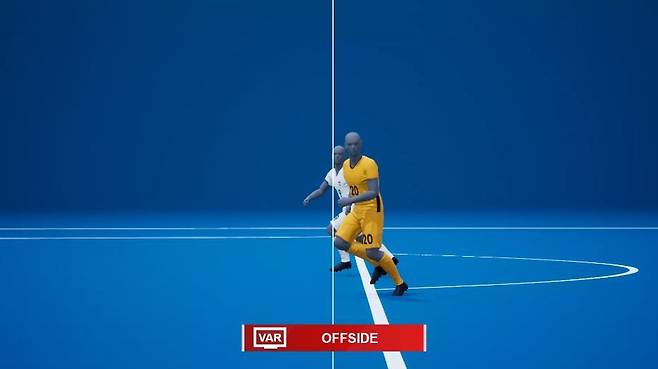 FIFA가 카타르 월드컵에서 반자동 오프사이드 기술을 도입한다.(FIFA 캡처)© 뉴스1
