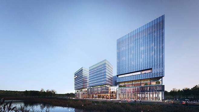 우아한형제들 컨소시엄이 입주할 판교 제2테크노밸리 '스테이션 J' 조감도. /사진=건원건축