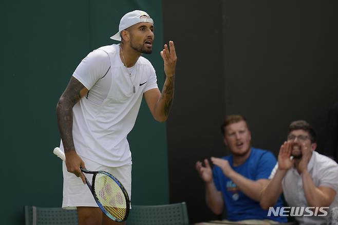 [런던=AP/뉴시스] 닉 키리오스. 2022.06.28