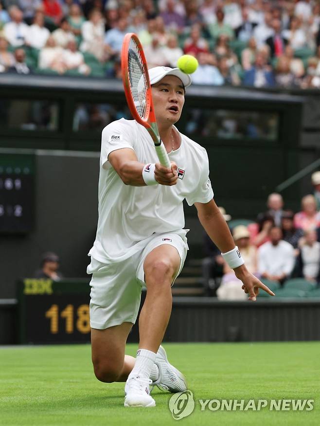 권순우의 단식 경기 장면 [로이터=연합뉴스]